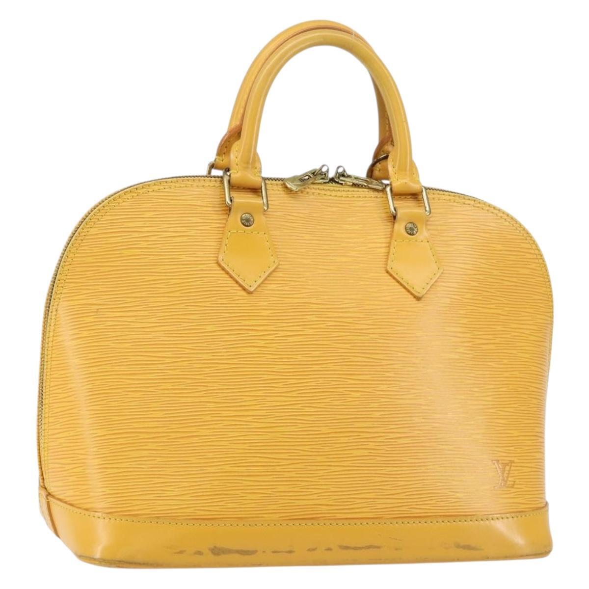 Louis Vuitton Epi Alma Hand Bag Yellow M52149 Lv Auth 153501
